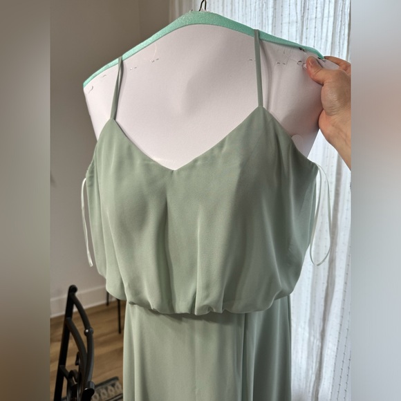 Birdy Grey Dresses Birdy Grey Sage Green Chiffon Floor Length